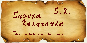 Saveta Košarović vizit kartica